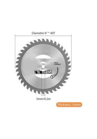 Diğer 6 İnç Manganez Çelik Çim Biçme Bıçağı - Yabani Ot Kesme Aparatı Uyumlu