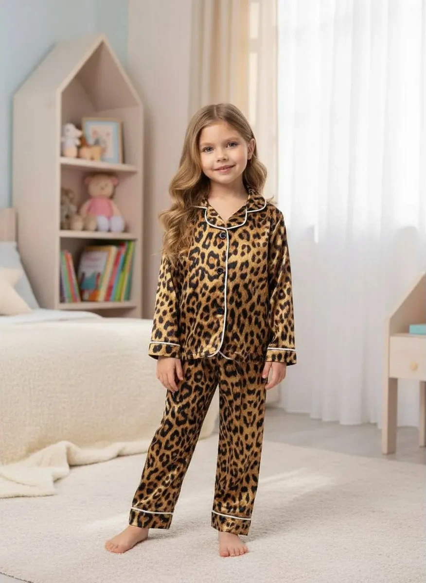Kids Laugh Çocuklar İçin İpek Pijama Takımı Pantolonlu 182665603 Bej