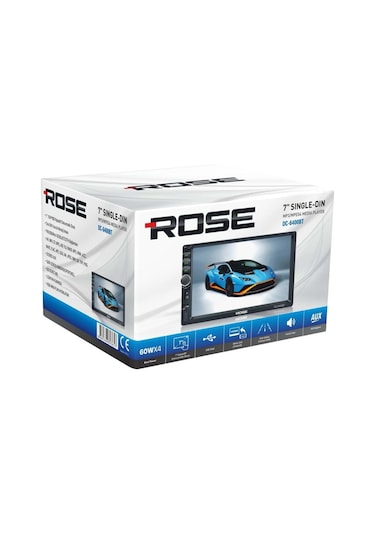 Rose Dc-6400bt Usb, Aux, Fm, Sd, Bluetooth 7 Double-din Teyp