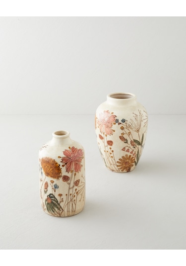 English Home Lavina Vazo 21,5 Cm Krem Krem