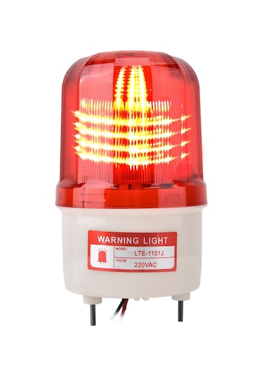 Geeroyoo Ac220v Led Döner Alarm Işığı - Yüksek Parlaklık, Su Geçirmez, Abs Kasa, Trafik Ve İnşaat Uygulamaları