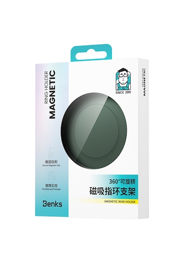 Benks L53 Vitapro Magnetik Magsafe Airbag Parmak Ring Stand Yeşil