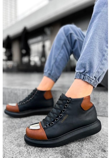 Ch267 Gst Roma Mirror Erkek Bot Sıyah/taba Renkli