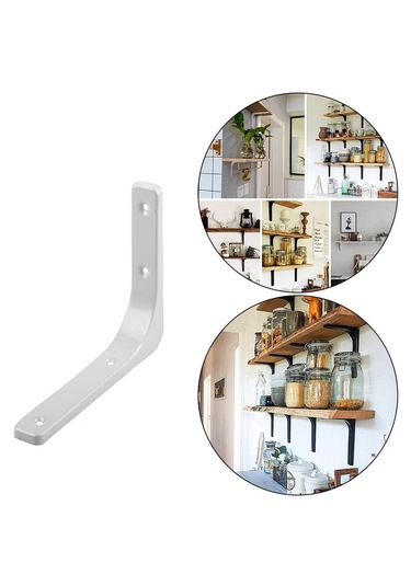 Suntek Ağır Hizmet Raf Aparatı Duvara Asma L Şekilli Braketler Beyaz 8 İnç Beyaz