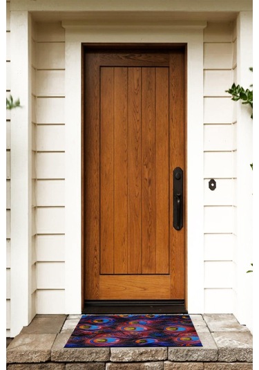 Tavuskuşu İç Ve Dış Mekan Çok Amaçlı Dekoratif Kapı Önü Paspası 45x70