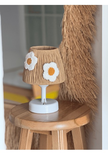 Papatya Punch Vizon Kablosuz Masa Lambası - Alt Beyaz 320-6 Beyaz