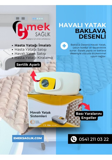 Baklava Tipi Havalı Yataklı 2 Motorlu Ahşap Karyola Takımı