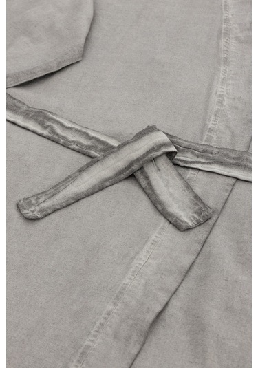 Raw Pamuk Gri Sabahlık Kimono S-m 1517a Gri