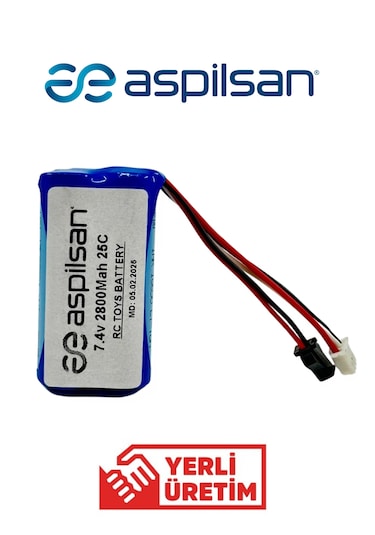 Enerjistar 7.4v 2800mah Siyah Soketli Lion Rc Oyuncak Pili
