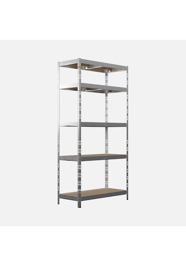 Evinizin Atölyesi 4 Katlı Metal Raf 120x40x180 Cm Gri - Gri