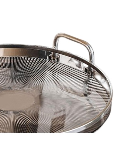 Suntek 2 Katlı Sayaç Tepsi Oturma Odası Kozmetik Depolama Gri Gri