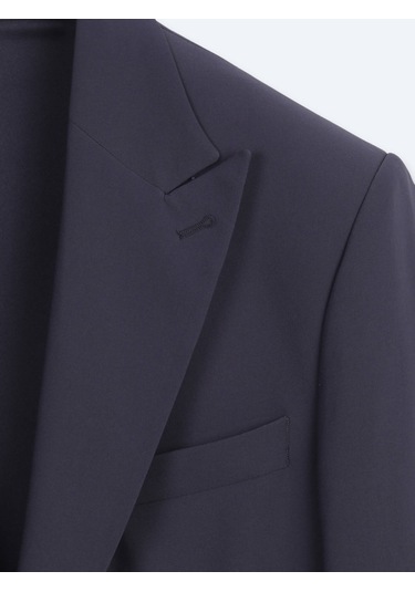 Kip Koyu Gri Düz Modern Fit Örme Takım Elbise