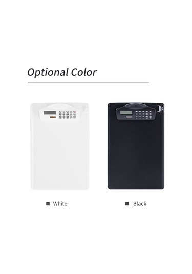 A4 Kağıt Dosyası İçin Çok Fonksiyonlu Klipbord, Dosya Hesap Makinesi, Yazı Pad'i, Kalem Yeri Ve Cetvel, Öğrenci Ofisi İş Dosyası İçin Uygun Siyah