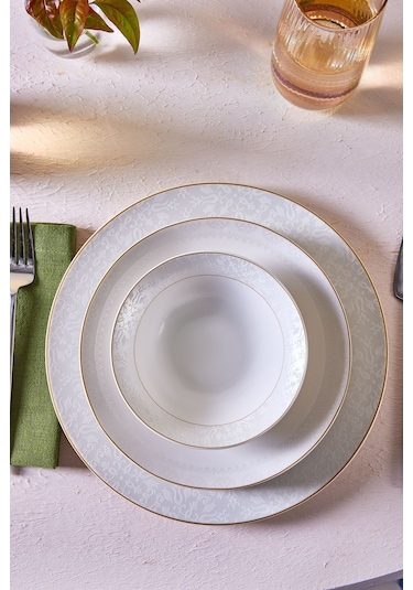 Karaca  Forever Bone June 24 Parça 6 Kişilik Yemek Takımı