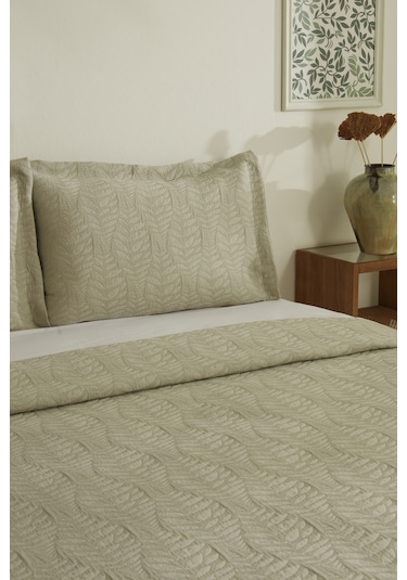 Karaca Home Serenity Çift Kişilik Yatak Örtüsü Seti Adaçayı Adaçayı