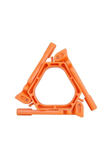 Mufunye Kamp Gaz Kartuşu Desteği - Katlanabilir Hafif Plastik, Anti-kayma Ayaklar, Dış Mekan Pişirme İçin Sabit Tutucu Turuncu