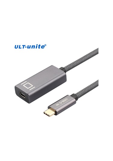 Yaleker Type-c Erkekten Mini Dp Dişine Hdmı Konvertörü - 4k 60hz/2k 144hz Ses-video Senkronizasyonu - 0.2m Gri