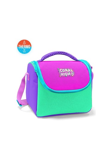 Coral High Kız Çocuk Beslenme Çantası - Thermo - Pembe Yeşil Çok Renkli Çok Renkli