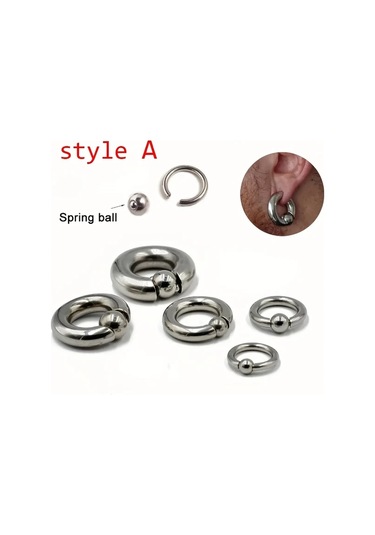 Willowhaven 1 Adet Sağlam Küresel Burun Halkası - Gümüş 4x14x8mm Endüstriyel Piercing Diğer