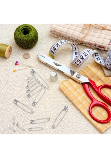 Tenfowee 250 Adet Çeşitli Boyutlu Nikel Kaplı Çelik Güvenlik İğne Seti, Depolama Kutusuyla Etiket Sabitleyici İğneler Paketi