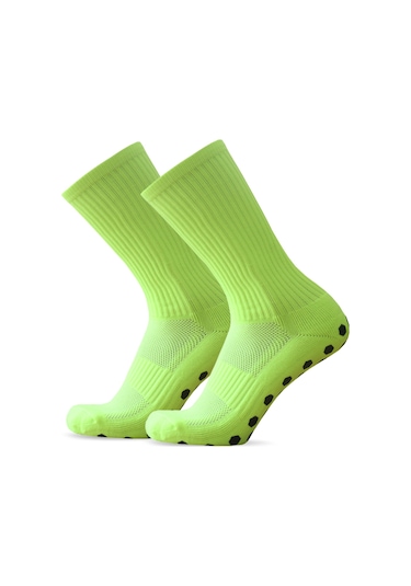 Konesam Anti Kayma Tabanlı Nane Renkli Futbol Çorabı - Konforlu, Nemi Emici, 1 Çift Paket Yeşil