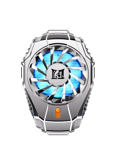 Kilifone - Telefon Soğutucu Fan N15 Gümüş Kaplama 2 Kademeli Tec Soğutma Sistemli Telefon Soğutucu Fan - Gümüş - T28594