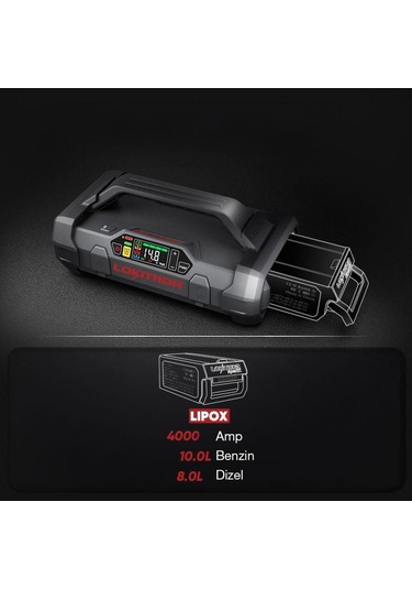 Lokithor Lıpox 14.8volt Li-polimer 4000a Takviye Gücü Apartx İle Uyumlu Yedek Akü Fr Lıpox