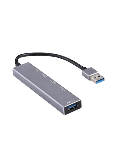 Sones 3019 4 X Usb 3.0 - Usb 3.0 Alüminyum Alaşımlı Hub Adaptörü Led Göstergeli Gümüş Gri