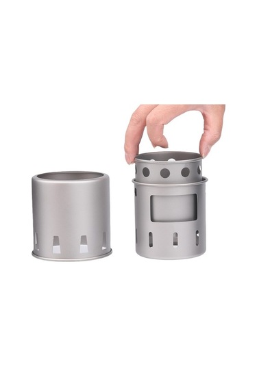 Dancemonkey Taşınabilir Odun Yakan Soba Katlanır Kamp Sobası Açık Hava Yürüyüşü İçin Sırt Çantası Sobası Kamp Sobası Gümüş Gümüş