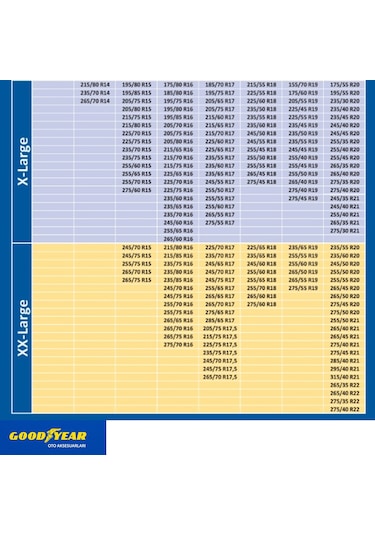 Goodyear Kar Çorabı Medium A+ Kalite Yüksek Performans