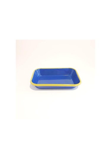 Emaye Meze Tabağı Kobalt F.yeşil 22 X 16 Cm Kobalt