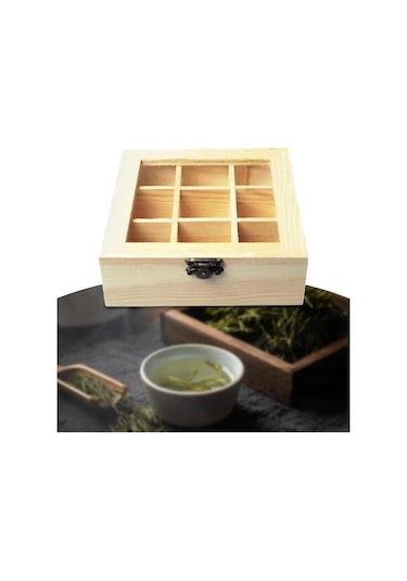 Homyl Çay Kutusu Organizatör, Konteyner Organizatör Depolama Kahverengi