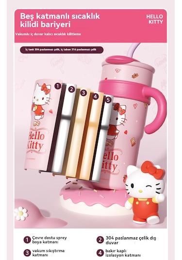 Sanrio Büyük Kapasiteli Termos Bardak-hello Kitty