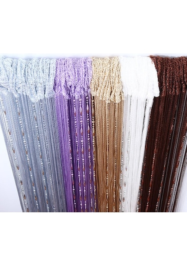 1mx2m Dekoratif Damla Zincir Boncuk Pencere Kapı Perdesi Perde İpi Kapı Oda Bölücü Siyah