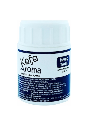 Kafa Aroma İsveç Tahıl Aroması Hazırı Karışımı 50 ML