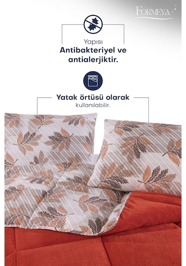 Formeya Turuncu Tek Kişilik Wellsoft Yorgan Yastık Kılıflı