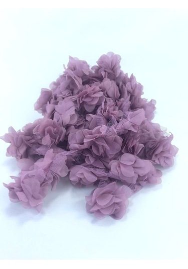 FdayAksesuar Lila Lazer Kesim Tül Çiçek FRDY14743