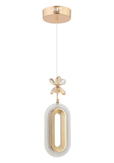 Led Alfa Tekli Gold Ledli Kristal Taşlı Led Avize Oturma Odası Yatak Odası Koridor Gold