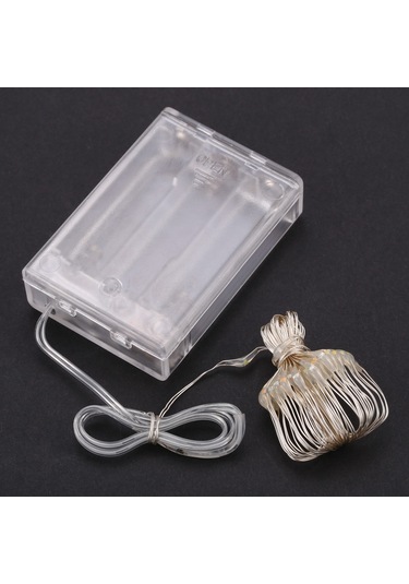 Singree 5 Metre 50 Led Ip65 Su Geçirmez Pilli Işık Zinciri - 4.5v 3w Beyaz Işık, Romantik Ve Festivite Atmosferi Beyaz