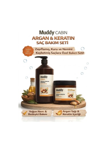 Muddy Cabin Argan & Keratin Bakım Seti