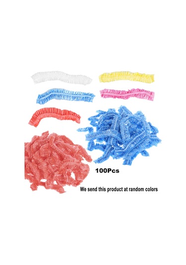 Xindoker 100 Adet Tek Kullanımlık Plastik Şapka - Saç Koruyucu, Su Geçirmez, Esnek Tabanlı - Duş, Spa, Restoran Ve Sağlık Ortamları İçin Diğer