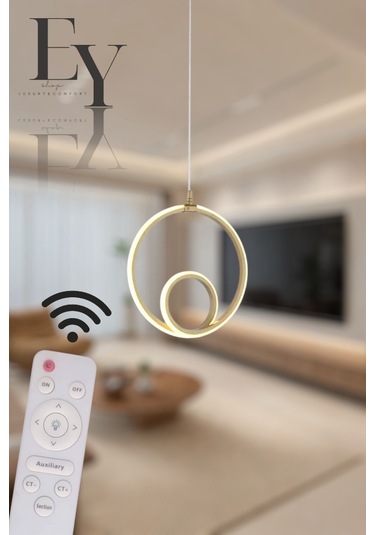 Ey Shop Eskitme Damla Göz Model 3 Renk Kumandalı Led Avize Eskitme Gold