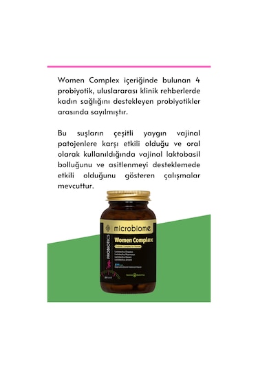 Microbiome Probiotic Women Complex 30 Kapsül