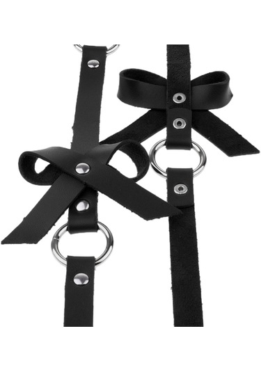 Suntek Kadın Punk Deri Ayarlanabilir Vücut Koşum Bel Siyah-r Siyah R Çok Renkli