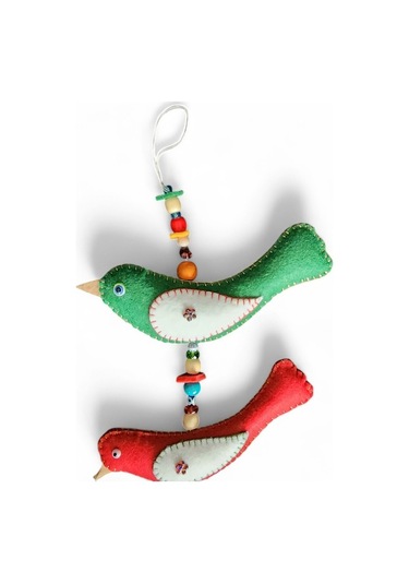 Bereket Kuşları Yeşil Kırmızı Beyaz