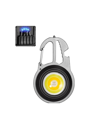 Cbtx W5137 Mini Cob Led El Feneri Anahtarlık Işığı - Gri / 4 Tornavida Uçları