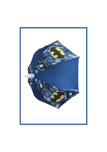 Lisanslı Badman Çocuk Şemsiyesi- 8 Telli - Pvc Kılıflı - 6-13 Yaş Mavi