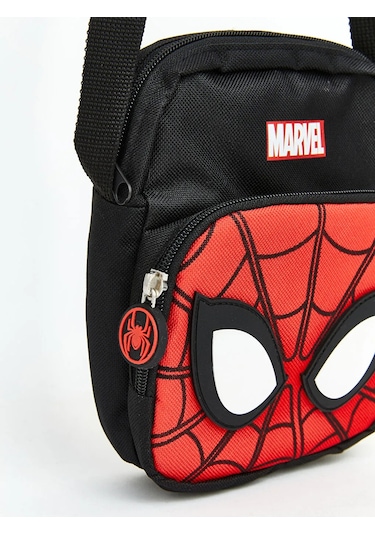 Lc Waikiki Siyah Spider-man Baskılı Erkek Çocuk Omuz Çantası