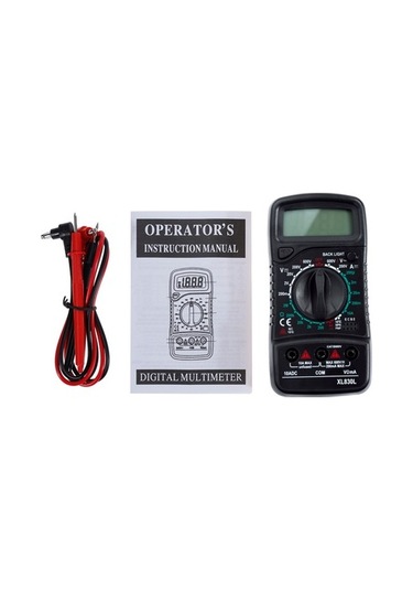 Agoodshop Siyah El Lcd Dijital Multimetre Elektrik Ölçer Test Cihazı Otomotiv Elektronik Kristal