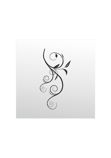 Folyo Sticker Desen Adkpquy386 70cm Uzunluk Siyah